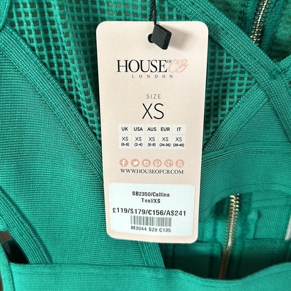 House of CB Caltina Bandage dress in green size XS new with tags. - Picture 4 of 10